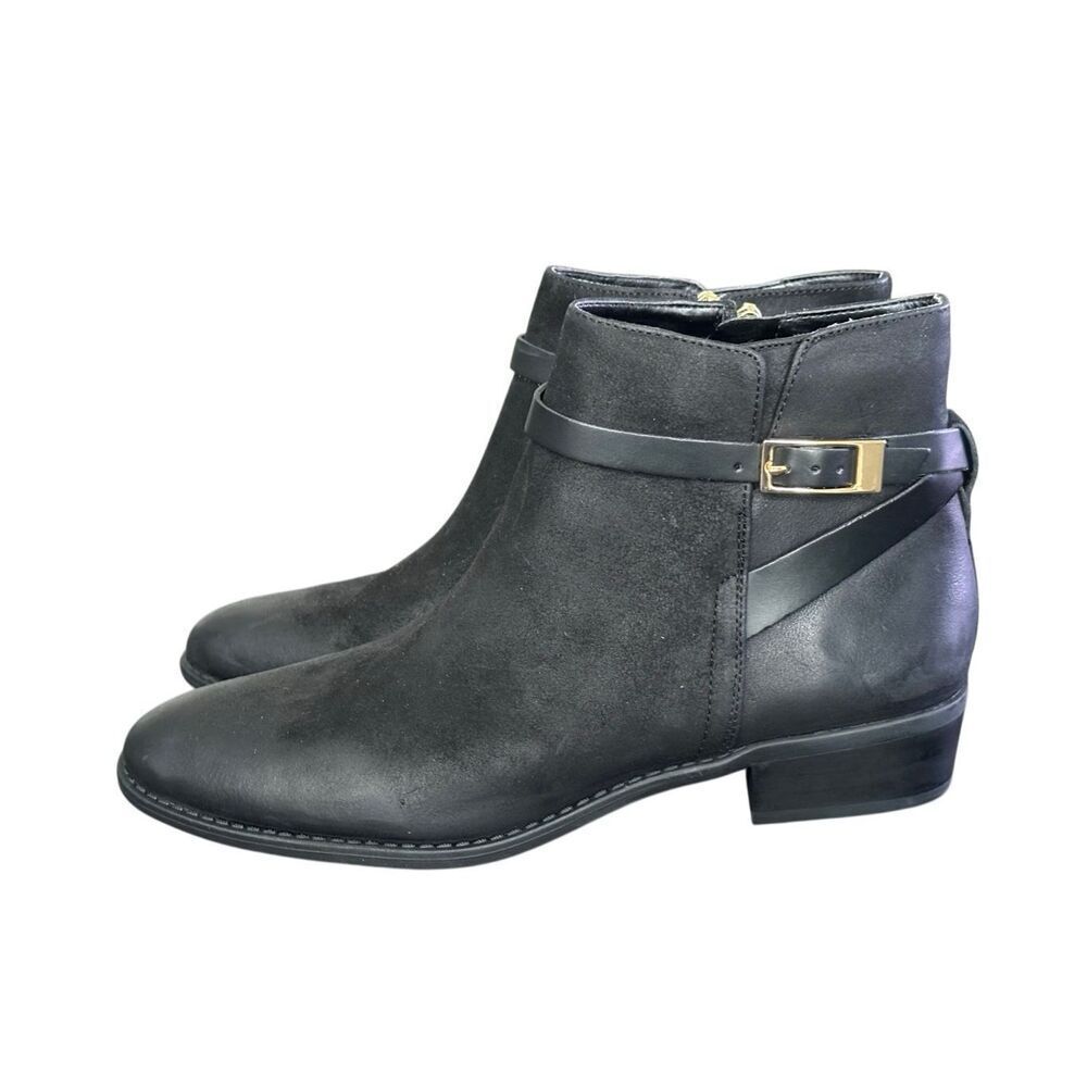 Franco Sarto NEW Black Leather Shandy Booties Size 9.5